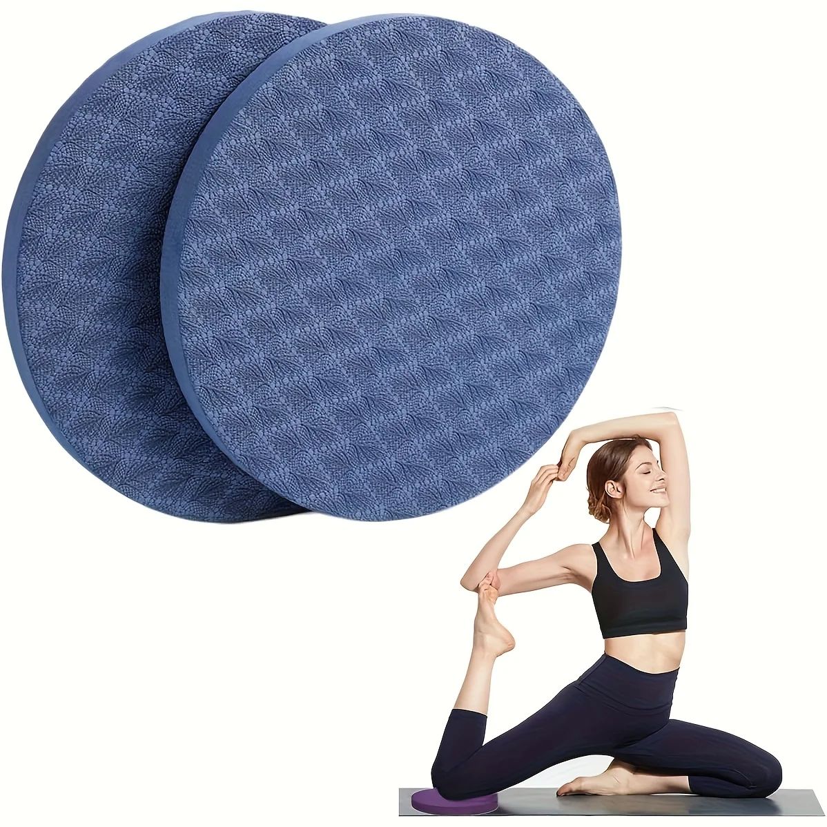 Pilates Yoga Kit - 2パック ヨガ膝パッド ヨガ膝クッション 厚手エクササイズパッド 膝、肘、手首、手、頭用 フォームピラティス膝当てパッド