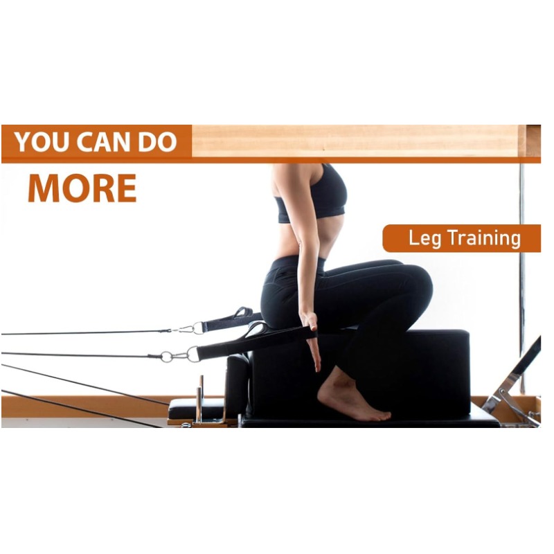 Pilates Yoga Resistance Ring - ダブルリング弾性ヨガピラティスベッドエクササイズアクセサリーアンクルバックルピラティスストレッチストラップレジスタンスバンド弾性コードハンモック