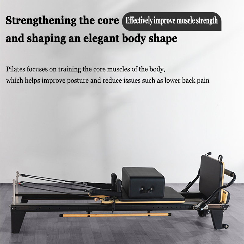 Pilates And Yoga Studio - カスタマイズヨガスタジオ用シェイピングフィットネス機器、スライド式フラットベッド、アルミ合金フルトラックピラティスコアベッド