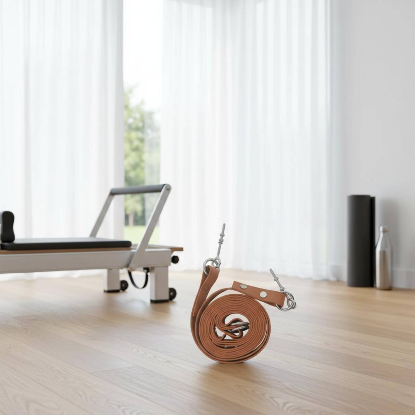 Pilates & Yoga Training Center - リフォーマーダブルループストラップ 快適なピラティスダブルループストラップ フィットネス機器 調節可能なトレーニングギア お手入れ簡単