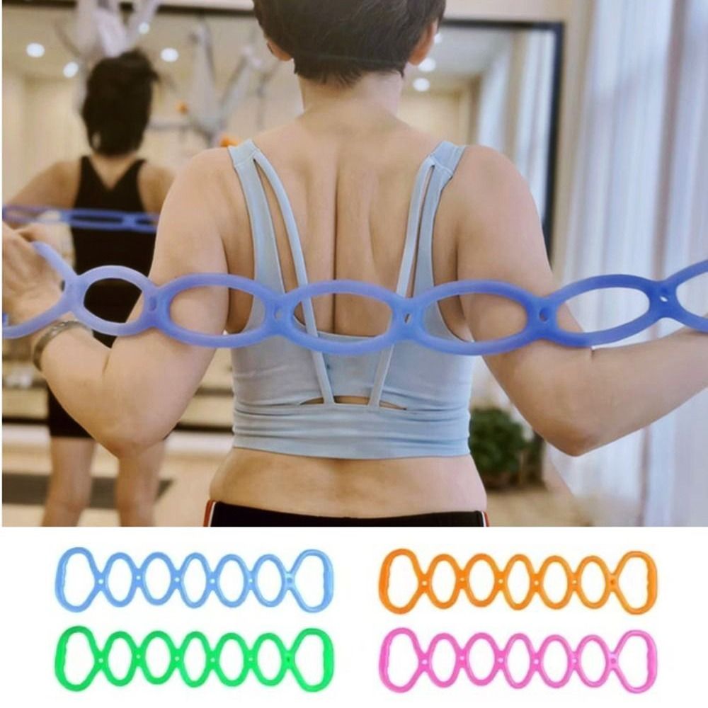 Pilates Yoga Resistance Ring - 7リングフィジカルストレッチレジスタンスバンドポータブルサイズフレキシブルプルアップアシストバンド破損防止折りたたみ式ヨガストレッチバンド
