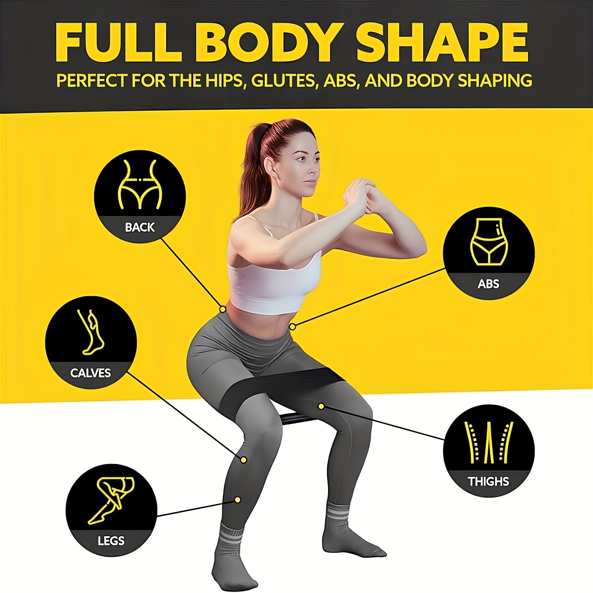 3本セットのレジスタンスバンド、脚やヒップ用の弾性エクササイ - Pilates Yoga Kit のレビューと価格