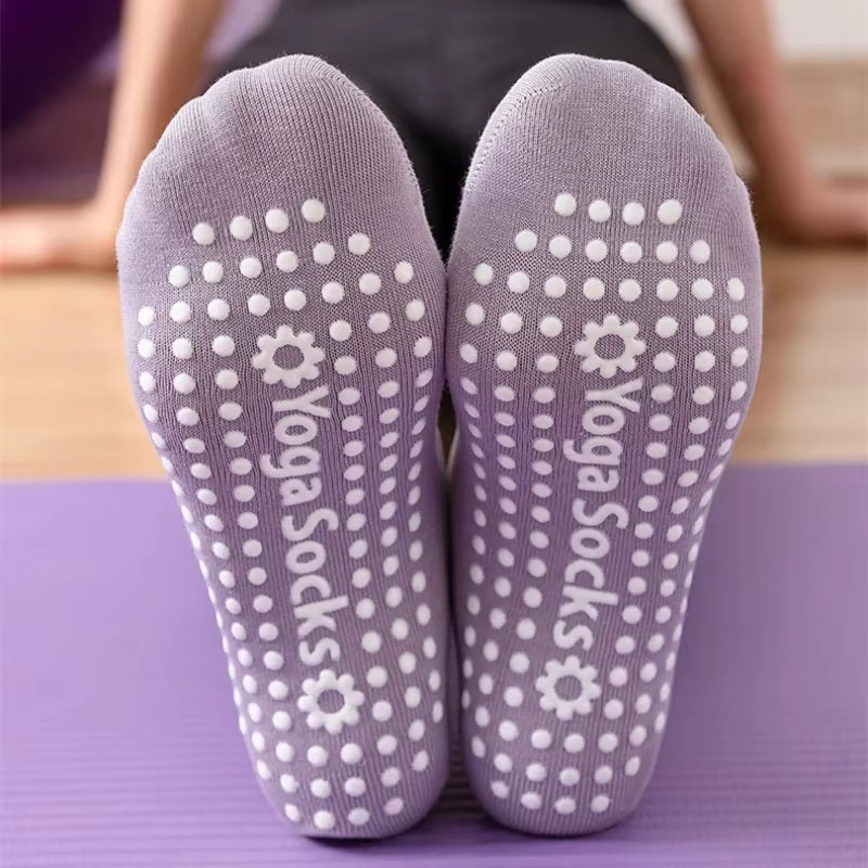 通気性タオル底ヨガソックス女性シリコーンノンスリップ包帯ピラ - Fitness Yoga Pilates のレビューと価格