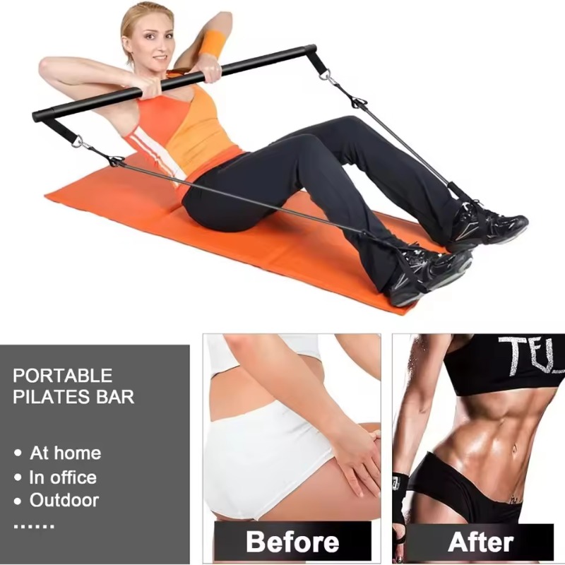 ピラティスバーキット、レジスタンスバンド付き、重ねて使えるバ - Pilates Yoga Barı のレビューと価格