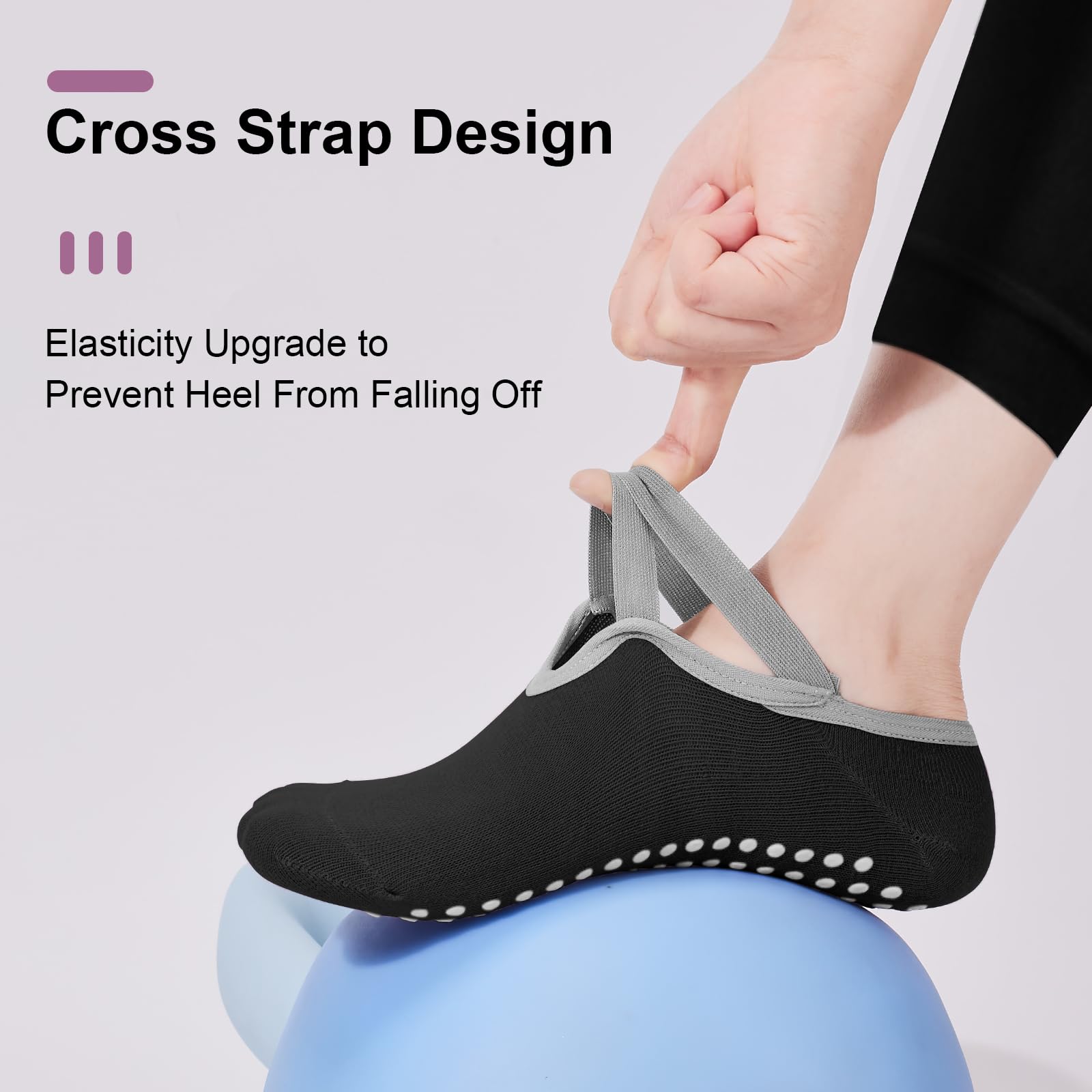 4足組 レディース ピラティスソックス、滑り止めヨガソックス - Pilates Yoga Kit のレビューと価格
