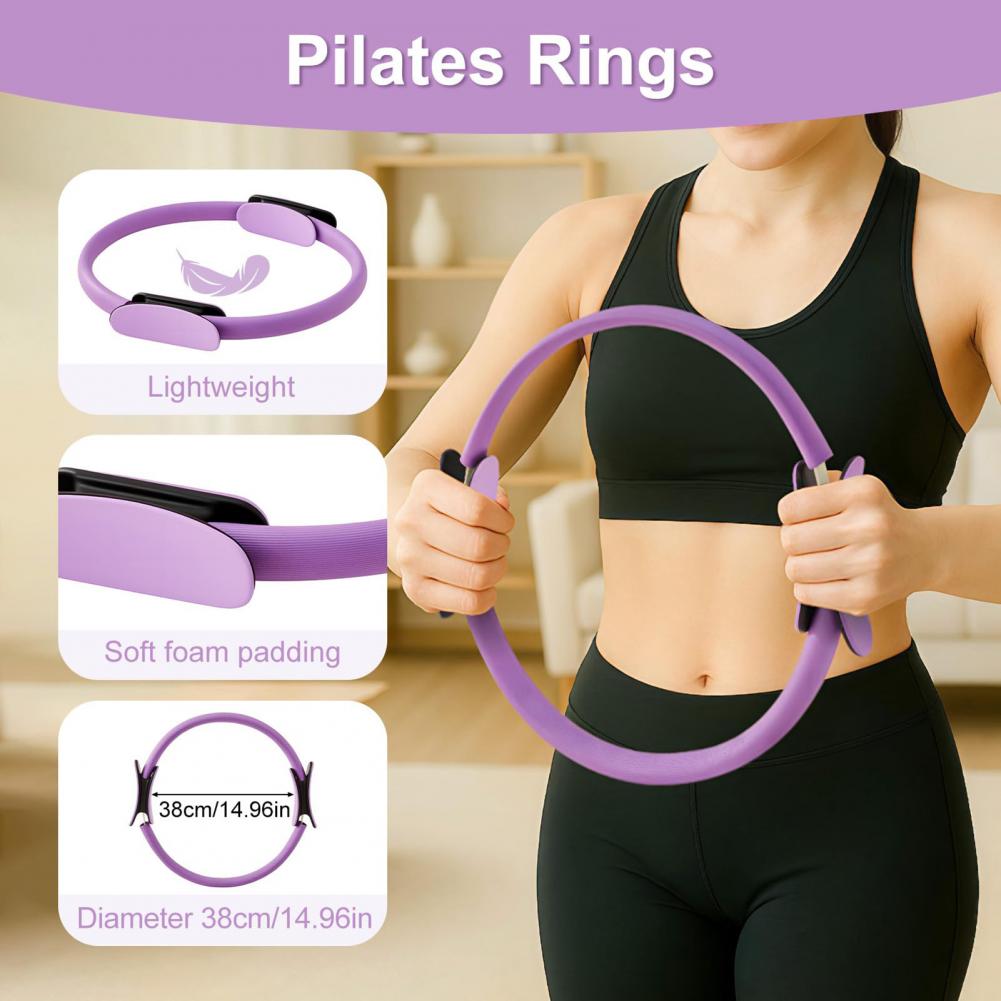 女性ヨガフィットネスリングサークルピラティス女性ガールエクサ - Pilates Yoga Resistance Ring のレビューと価格