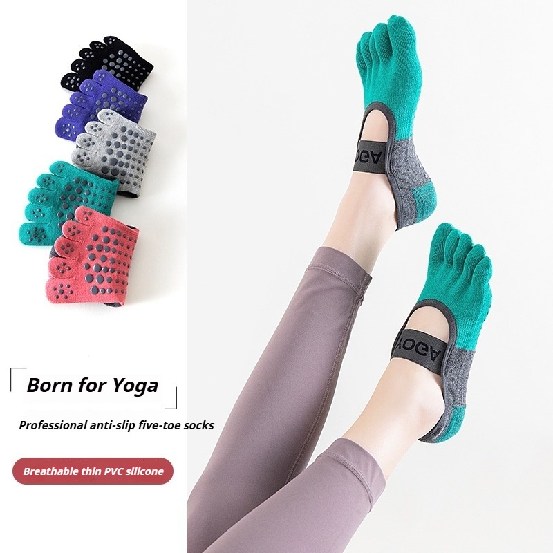 プロのピラティス用滑り止め付き五本指アンクルソックス 女性用 - Fitness Yoga Pilates のレビューと価格