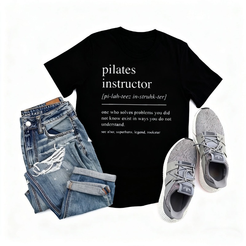 ピラティスインストラクター コットン Tシャツ 面白いシャツ - Pilates Yoga Instructor のレビューと価格