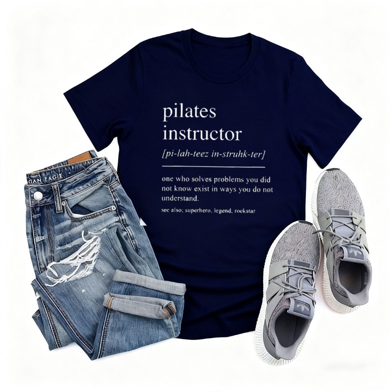 ピラティスインストラクター コットン Tシャツ 面白いシャツ - Pilates Yoga Instructor のレビューと価格