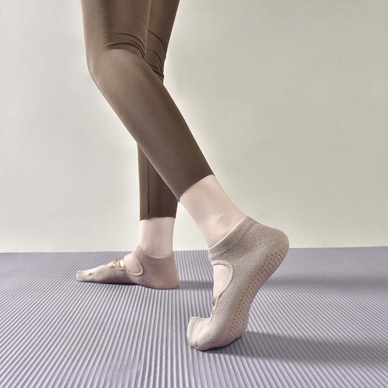 2 ペア通気性綿吸汗性ヨガソックスシリコーン滑り止めフロアソ - Pilates Yoga Kit のレビューと価格