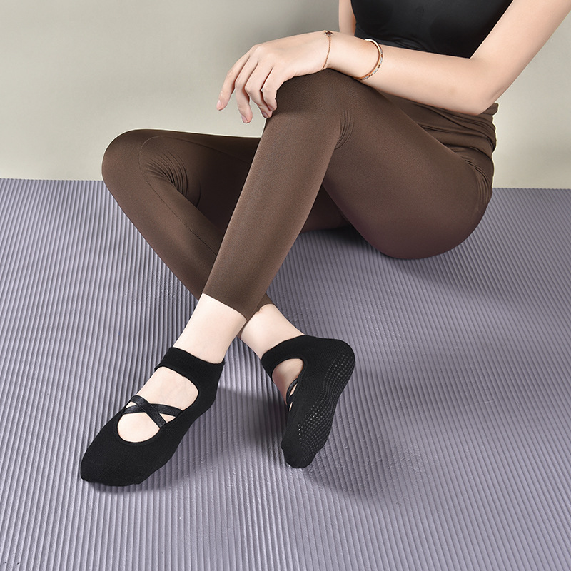 2 ペア通気性綿吸汗性ヨガソックスシリコーン滑り止めフロアソ - Pilates Yoga Kit のレビューと価格