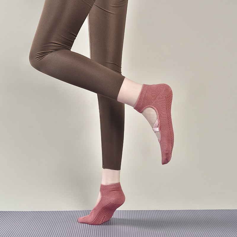 2 ペア通気性綿吸汗性ヨガソックスシリコーン滑り止めフロアソ - Pilates Yoga Kit のレビューと価格