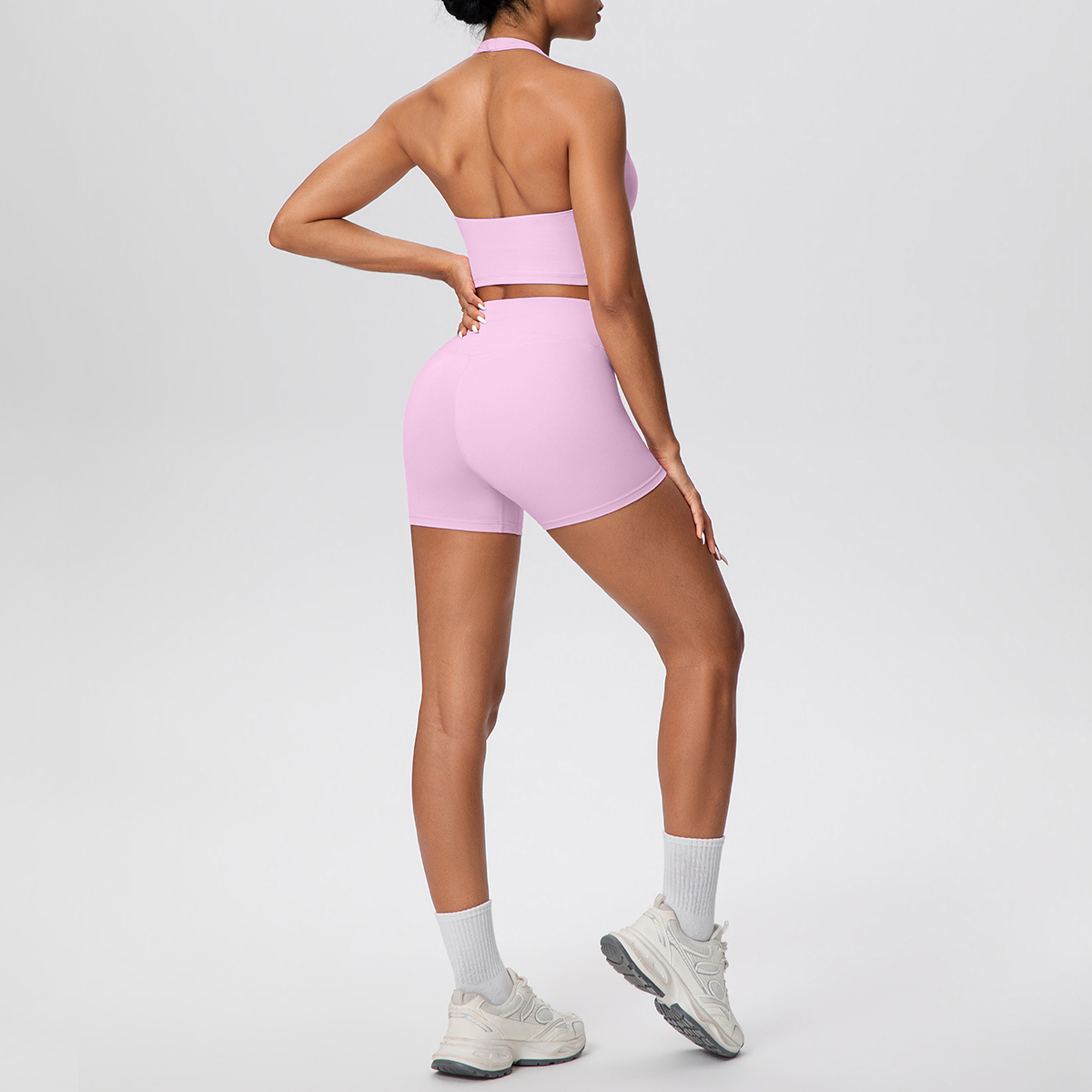 2ピース レディース ヨガウェア 無地 ハイウエスト ヒップ - Pilates Yoga Kit のレビューと価格