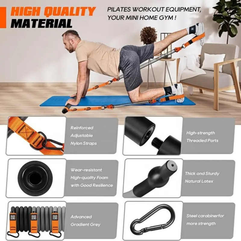 ピラティスバーキット レジスタンスバンド付き 多機能ピラティ - Pilates Yoga Barı のレビューと価格