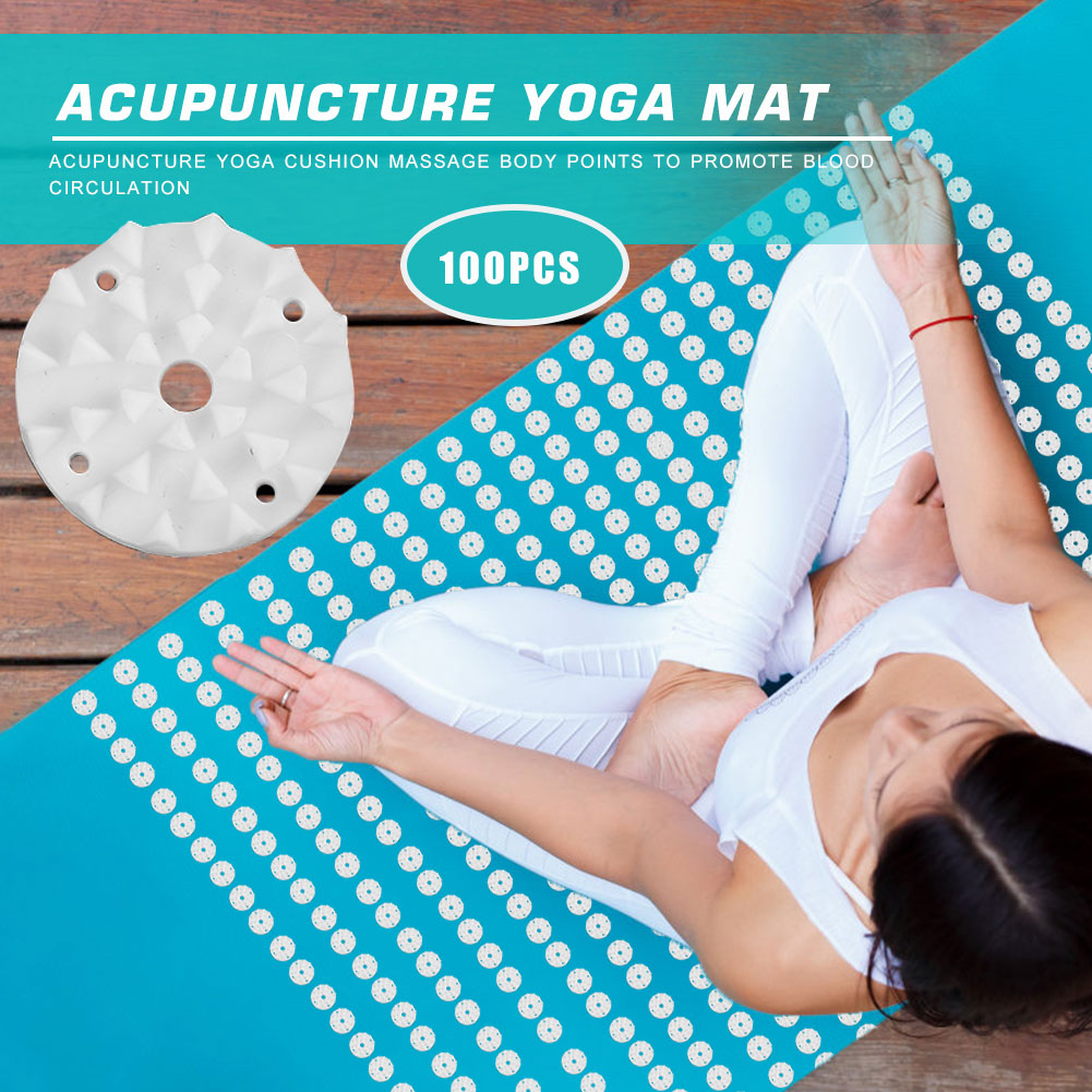100 ピース/セットロータス指圧ヨガマットスパイクフィット - Pilates Yoga Kit のレビューと価格